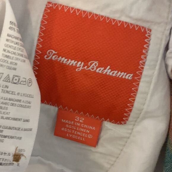Tommy Bahama Golf Shorts Mens Size 32 Pastel Plaid Stretch Linen Blend Beach - Picture 10 of 11